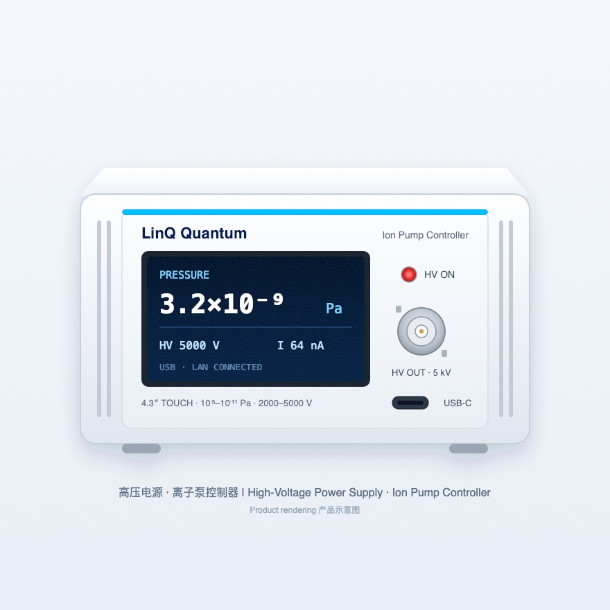 LinQ Quantum high-voltage power supply — ion pump controller